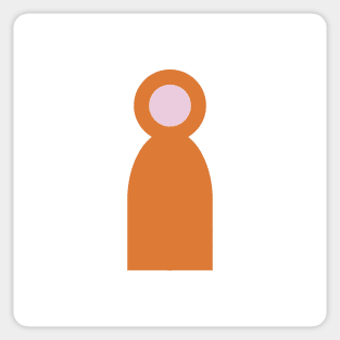 Orange people person Sticker